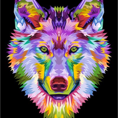 постеры Яркий волк