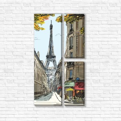 модульные картины Рисунок Парижа