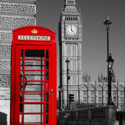 фотообои Красная Лондонская будка