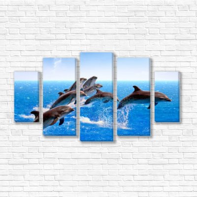 модульные картины дельфинами