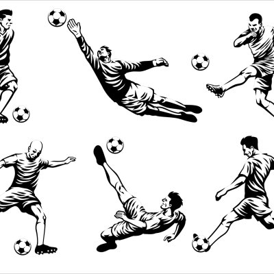 постеры Футбольные рисунки