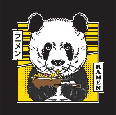 постеры Рамен для панды