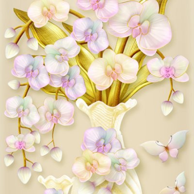 фотообои Ваза с орхидеями