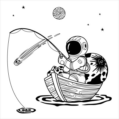 постеры Космическая рыбалка