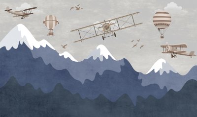 фотообои Самолеты над горами