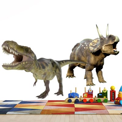 наклейки 3Д динозавры