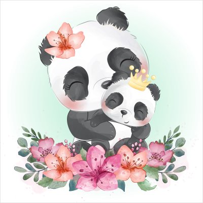 постеры Мама панда