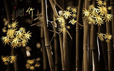 фотообои Золотой бамбук